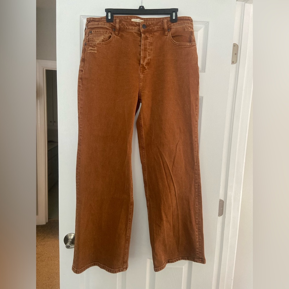Women's Rust Brown Loose Fit Jeans